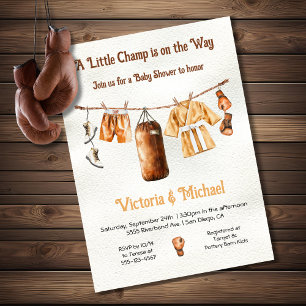 Invitation Petit Champ de boxe Ligne Baby shower
