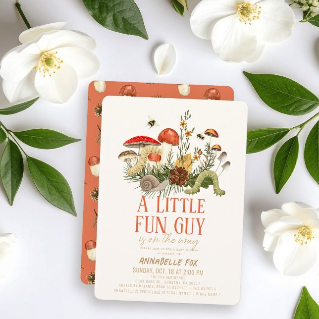 Invitation Petit Champignon Amusant Garçon Baby Shower (Créateur téléchargé)