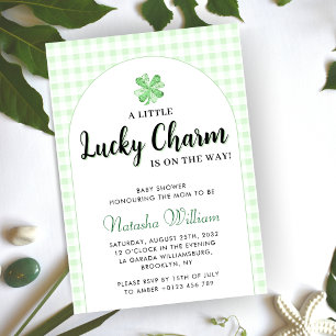 Invitation Petit Charme Chanceux   Baby shower de la Saint Pa