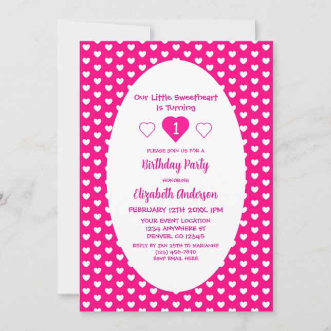 Invitation Petit chéri 1er anniversaire (Devant)