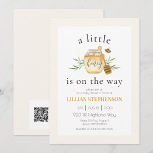 Invitation Petit Chéri En Route Fête Prénatale Bébé Abeille Q