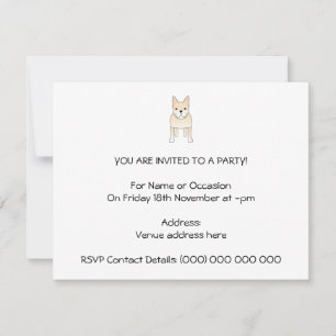 Invitation Petit Chien. Pale Cream French Bulldog.