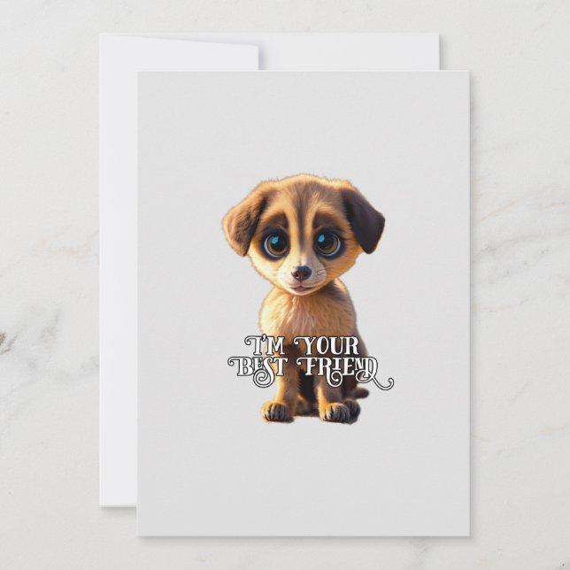 Invitation Petit chiot (Devant)