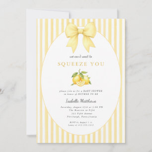 Invitation Petit Citron a Hâte de Vous Presser Baby Shower