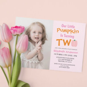 Invitation Petit Citrouille 2e anniversaire