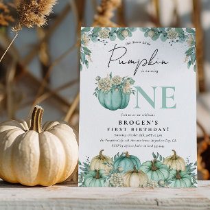 Invitation Petit Citrouille Aquarelle 1er Anniversaire