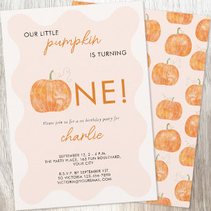 Invitation Petit Citrouille Automne automne 1er anniversaire