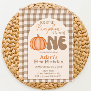 Invitation Petit Citrouille Automne automne 1er anniversaire