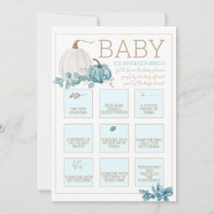 Invitation Petit Citrouille Automne Baby shower Bingo brise g