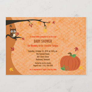 Invitation Petit Citrouille Automne Baby shower d'automne Inv