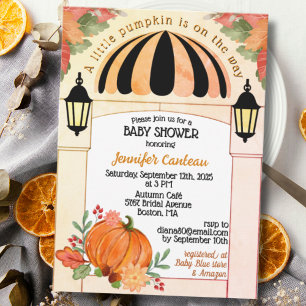 Invitation Petit citrouille Automne Baby shower d'automne Inv