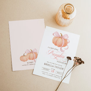 Invitation Petit Citrouille Baby shower élégant