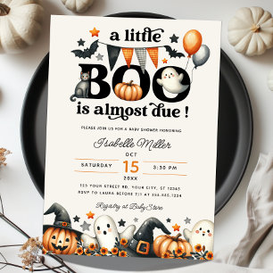 Invitation Petit Citrouille Boo Halloween Baby shower d'autom