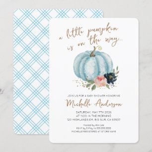Invitation Petit Citrouille En Route Baby shower