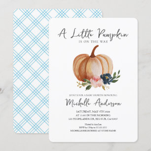Invitation Petit Citrouille En Route Baby shower