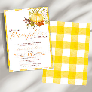 Invitation Petit Citrouille en route Thanksgiving