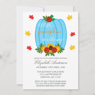 Invitation Petit Citrouille Fall Boy Baby shower