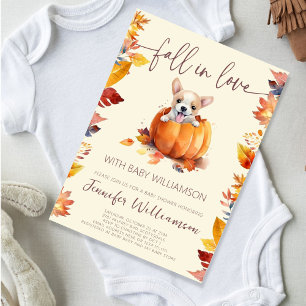 Invitation Petit Citrouille mignon chute dans le Baby shower