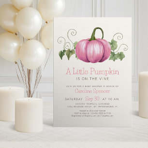 Invitation Petit Citrouille minimaliste Baby shower fille