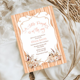 Invitation Petit Citrouille Sur Le Chemin Baby shower