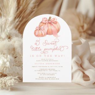 Invitation Petit Citrouille sur le chemin Baby shower