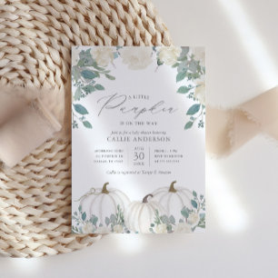 Invitation Petit Citrouille sur le chemin Floral Girl Baby sh