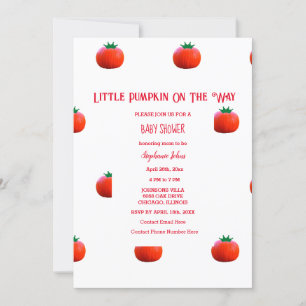 Invitation Petit Citrouille Sur Le Chemin Mignonne Baby showe