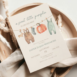 Invitation Petit Citrouille Vêtements D'automne Garçon Baby S