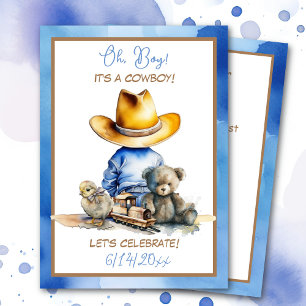 Invitation Petit Cowboy Baby shower À Thème