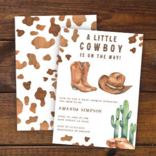 Invitation Petit Cowboy Baby shower de rodéo occidental