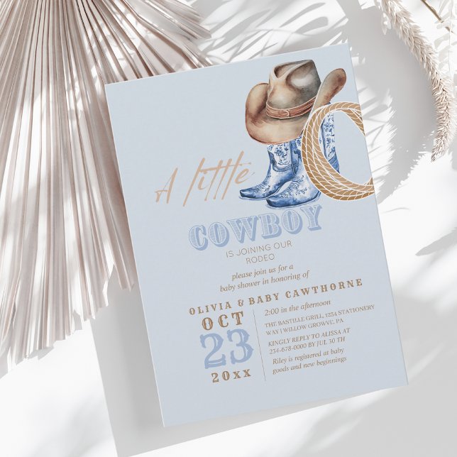 Invitation Petit Cowboy Rodeo Baby Boy douche (Créateur téléchargé)