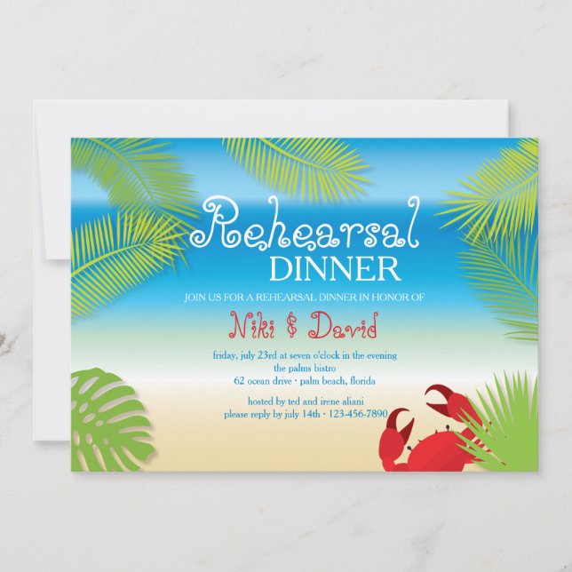 Invitation Petit Crabe Rouge (Devant)