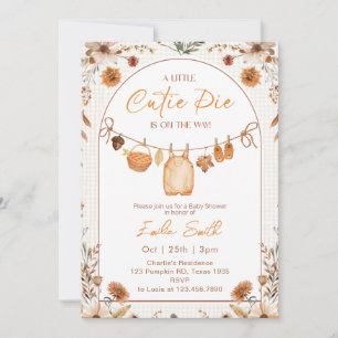 Invitation Petit Cutie Pie Boho Automne Baby shower