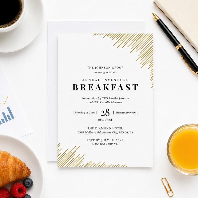 Invitation Petit déjeuner annuel des investisseurs (Créateur téléchargé)