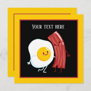 Invitation Petit-déjeuner au bacon et aux oeufs