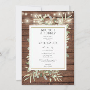 Invitation Petit Déjeuner aux Lumières Rustiques et Brunch au