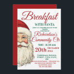 Invitation Petit-Déjeuner Avec Père Noël Festive<br><div class="desc">Un petit-déjeuner élégant avec l'invitation de Noël Père Noël Comprend un visage souriant de Père Noël avec une police rouge et verte colorée. Tout le texte peut être modifié au besoin. Idéal pour les crèches,  les maternelles et les organismes de financement .</div>