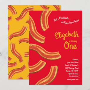 Invitation Petit déjeuner buffet Brunch Enfant 1er anniversai