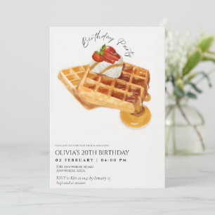 Invitation Petit déjeuner d'anniversaire, brunch d'anniversai