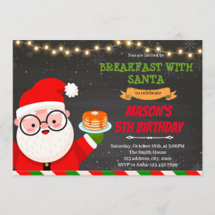 Invitation Petit déjeuner de crêpes avec la fête du Père Noël