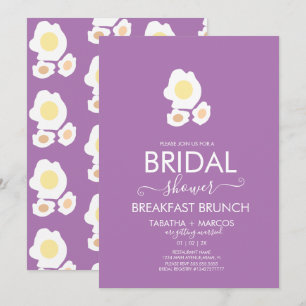 Invitation Petit déjeuner de douche de mariée Œufs de brunch