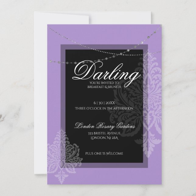 Invitation Petit déjeuner de douche nuptiale avec la mariée (Devant)