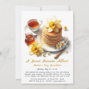 Invitation Petit déjeuner de la fête des mères – Crêpes et jo