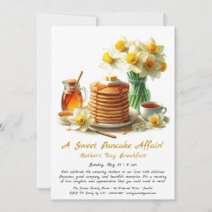 Invitation Petit déjeuner de la fête des mères – Crêpes et jo