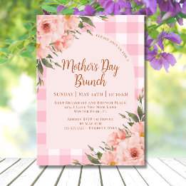 Invitation Petit déjeuner de la fête des mères floral rustiqu