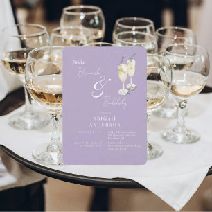 Invitation Petit déjeuner de mariage à la lavande et Shower p