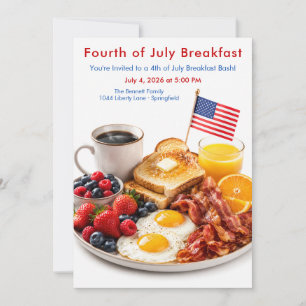 Invitation Petit déjeuner du 14 juillet - Brunch patriotique 