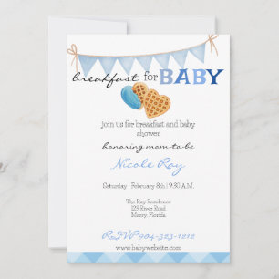 Invitation Petit déjeuner et baby shower