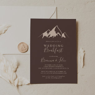 Invitation Petit déjeuner Mariage campagnard Clear Mountain