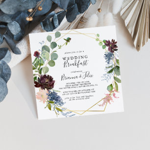 Invitation Petit déjeuner Mariage géométrique Bourgogne